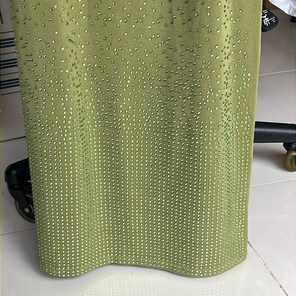 NWT House  of Harlow 1960 Green. Two Piece Set. Green Rhinestones all over.Sz S - Picture 7 of 13